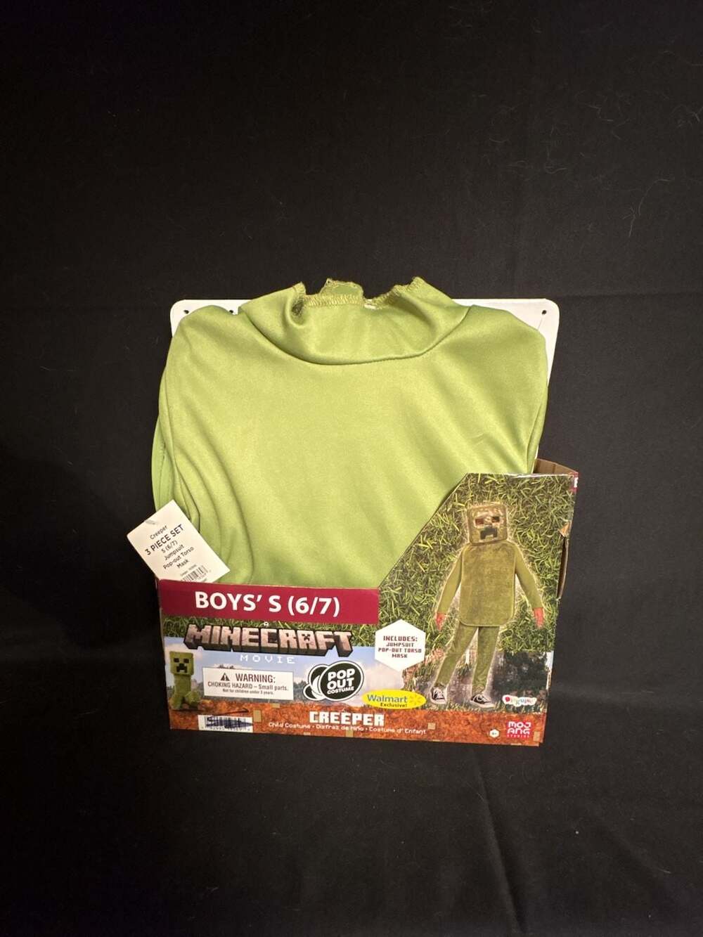 Minecraft Movie Creeper Child Costume Boys Size S 6/7